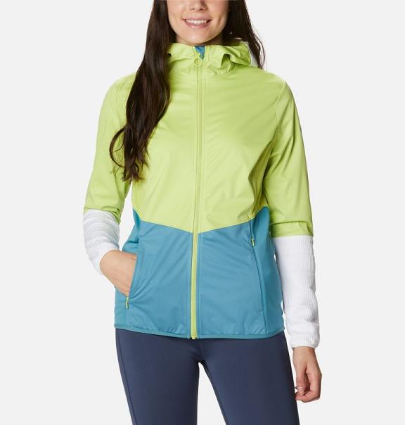 Columbia Roffe Ridge Windbreaker Yellow White Blue For Women's NZ2835 New Zealand